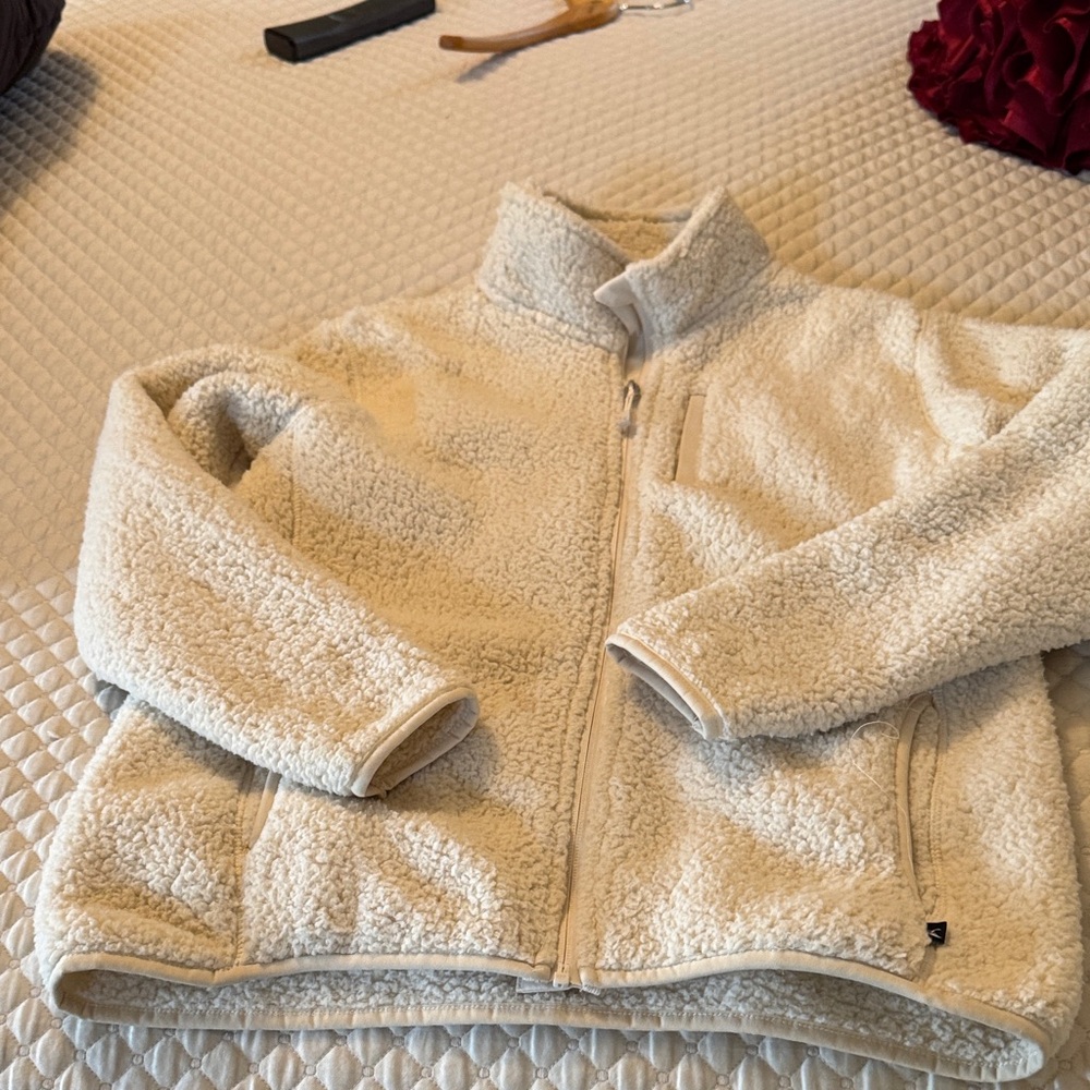 Eddie Bauer Cream Sherpa Jacket